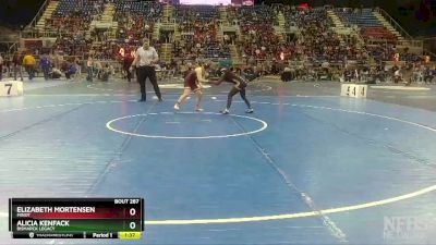 105 lbs Semifinal - Alicia Kenfack, Bismarck Legacy vs Elizabeth Mortensen, Minot