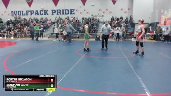 132 lbs Cons. Round 2 - Porter Neklason, Black Hills vs Benjmain Scott, Tumwater