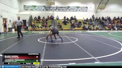 125 lbs Quarterfinal - Blade Owens, Victor Valley College vs Cameron Fernando, Moorpark College