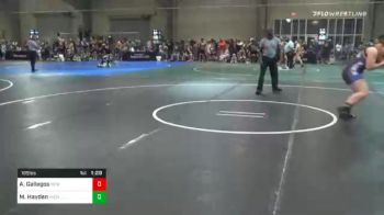 185 lbs Semifinal - Amelia Gallegos, New Mexico Wolfpack vs Maddie Hayden, Michigan Revolution