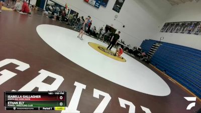 130-136 lbs Round 2 - Isabella Gallagher, North Big Horn Rams vs Ethan Ely, Powell Wrestling Club