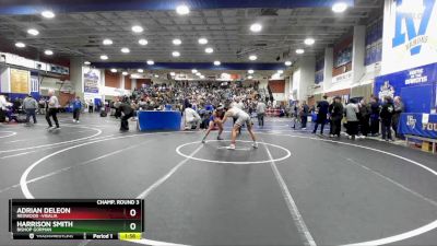 157 lbs Champ. Round 3 - Adrian DeLeon, Redwood -Visalia vs Harrison Smith, Bishop Gorman