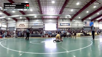 215 lbs 1st Place Match - Garen Staley, Moapa Valley vs Isaac McBride, North Valley