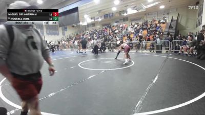 157 lbs Cons. Round 4 - Miguel DeLaHerran, La Quinta vs Russell Johl, Los Osos