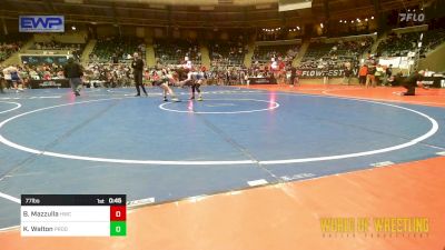 77 lbs Consi Of 4 - Brindley Mazzulla, Hawks WC Lincoln vs Kaygan Walton, Prodigy Elite Wrestling