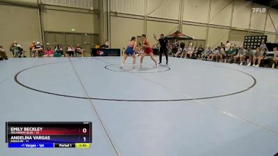 125 lbs Round 5 (6 Team) - Emily Beckley, Oklahoma Blue vs Angelina Vargas, Missouri