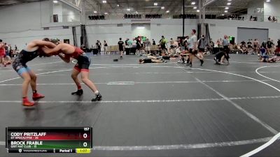 157 lbs Round 3 (8 Team) - Cody Pritzlaff, GT Apocalypse vs Brock Frable, Grit Mat Club