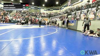 55 lbs Rr Rnd 2 - Ryker Friddle, Rough Riders vs Mason Gregory, Harrah Little League Wrestling