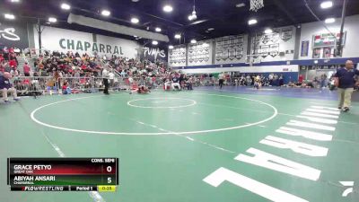 115 lbs Cons. Semi - Grace Petyo, Great Oak vs Abiyah Ansari, Chaparral
