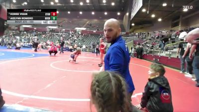 100 lbs Round 3 - Aizlynn Romero, Mountain View Stingers Wrestling vs Koree Vigue, Gentry Youth Organization Wrestling