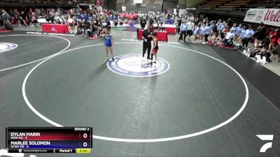 105 lbs Round 2 (16 Team) - Dylan Marin, IEWA-GR vs Marlee Solomon, OCWA-GR