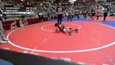 76 lbs Cons. Round 1 - Jaylynn Rainbolt, Gentry Youth Organization Wrestling vs Abram Carney, Springdale Youth Wrestling Club