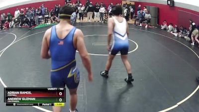 190 lbs Cons. Round 3 - Andrew Guzman, Centennial vs Adrian Ramos,, Foothill