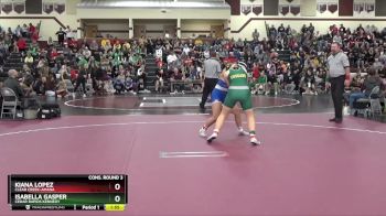 155 lbs Cons. Round 3 - Kiana Lopez, Clear Creek-Amana vs Isabella Gasper, Cedar Rapids Kennedy