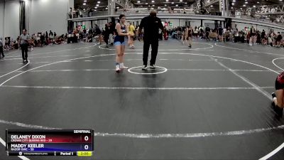 138 lbs Semis (4 Team) - Delaney Dixon, Crown City Queens Red vs Maddy Keeler, RaZor GWC