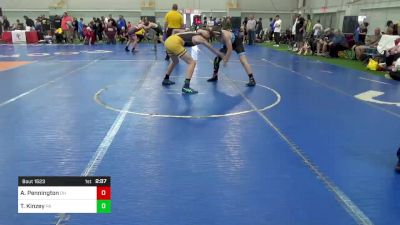 S-150 Mats 1-4 4:15pm lbs Round Of 16 - Andrew Pennington, OH vs Trace Kinzey, PA