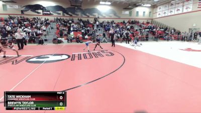 67 lbs Quarterfinal - Brewyn Taylor, Steelclaw Wrestling Club vs Tate Wickham, Cashmere Wrestling Club