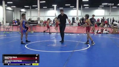 87 lbs 2nd Wrestleback (8 Team) - Daxton Paul, Kansas vs Brand`n Edstrom, Idaho