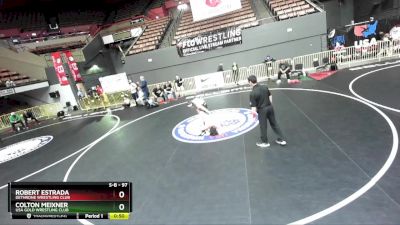 97 lbs Cons. Round 5 - Robert Estrada, Dethrone Wrestling Club vs Colton Meixner, USA Gold Wrestling Club