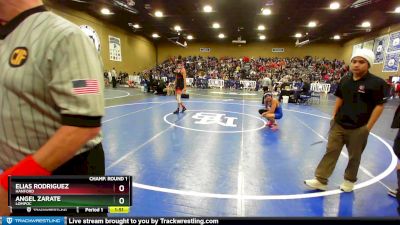 132 lbs Champ. Round 1 - Elias Rodriguez, Hanford vs Angel Zarate, Lompoc