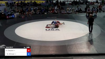 132 lbs Cons 32 #1 - Asher Clayton, MT vs Brodie Altman, VA