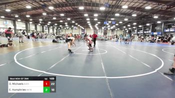 170 lbs Round Of 64 - Damon Michaels, Quest School Of Wrestling Black vs Elliot Humphries, MetroWest United Black