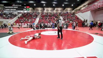 JH 126 lbs Cons. Round 3 - Mackenzie Kenny, Yukon JH vs Lainey Brauer, Mustang JH