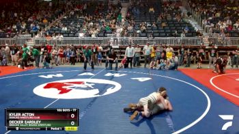 77 lbs Cons. Round 2 - Decker Eardley, Bridger Valley Bruins Wrestling vs Kyler Acton, Rawlins Wrestling Club