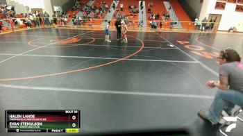 53 lbs Semifinal - Halen Lahoe, Thermopolis Wrestling Club vs Evan Stenulson, Powell Wrestling Club