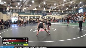 121 lbs Semifinal - Hope Crouch, Murrieta Valley vs Jaselle Martinez, Chaparral
