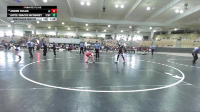 103 lbs 3rd Place Match - Andre Rolan, Aloca Tornadoes vs Jayde Snacks McKinney, Buccaneer Wrestling Club