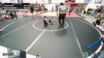 52-58 lbs Rr Rnd 2 - Jholea Crow, Hulbert vs Evelyn Shimonek, Pawhuska Elks Takedown