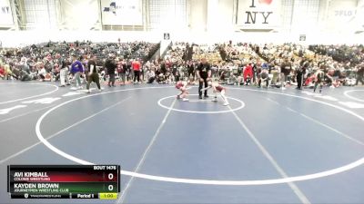 75 lbs Quarterfinal - Avi Kimball, Colonie Wrestling vs Kayden Brown, Journeymen Wrestling Club