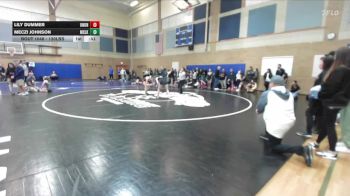 130lbs Cons. Round 4 - Lily Dummer, Union (Girls) vs Meczi Johnson, Moses Lake (Girls)