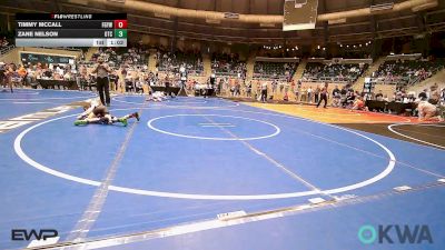 67 lbs Quarterfinal - Timmy McCall, Fort Gibson Youth Wrestling vs Zane Nelson, Owasso Takedown Club