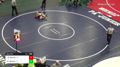 117 lbs Round Of 32 - Ryder Borich, Shikellamy vs Henry Racich, Faith Christian Academy