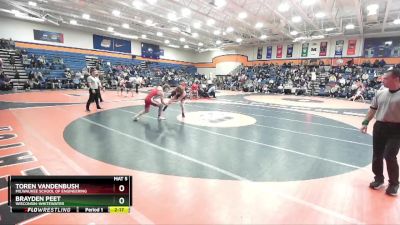 165 lbs Quarterfinal - Toren Vandenbush, Milwaukee School Of Engineering vs Brayden Peet, Wisconsin-Whitewater