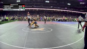 D1-132 lbs Semifinal - Bohdan Abbey, Hartland HS vs Eben Abdo, Grand Ledge HS