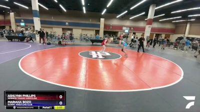 138 lbs Cons. Round 3 - Ashlynn Phillips, Warrior Trained Wrestling vs Mariana Bozo, Global Wrestling Club