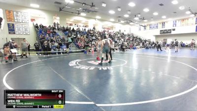 138 lbs Cons. Round 2 - Matthew Walworth, Calvary Chapel (Downey) vs Wen Fei, Calvary Chapel (Downey)