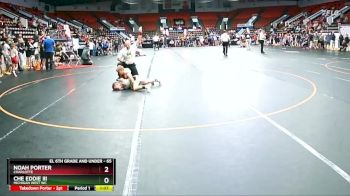 65 lbs Cons. Round 3 - Noah Porter, Charlotte vs Che Eddie Iii, Michigan West WC