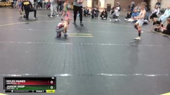 55 lbs Round 5 (8 Team) - Myles Maines, Ares Black vs Jaxson Knop, Ares Red