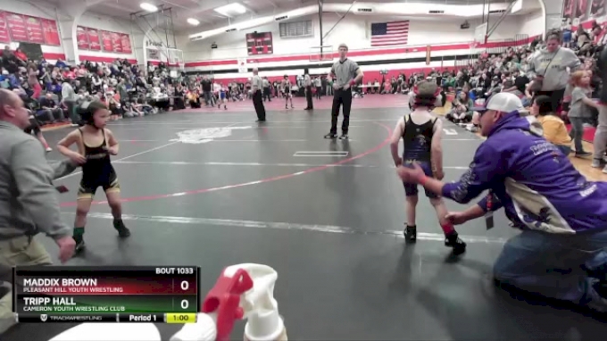 45 lbs Cons. Round 2 - Tripp Hall, Cameron Youth Wrestling Club vs ...