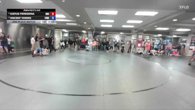 132 lbs 3rd Place Match - Justus Peregrina, Buzzsaw Wrestling Club vs Vincent Torrez, Fighting Squirrels Wrestling Club