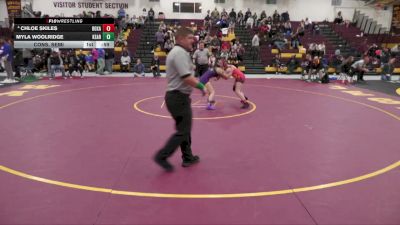 110 lbs Cons. Semi - Myla Woolridge, Kearney HS vs Chloe Skiles, Roxana HS