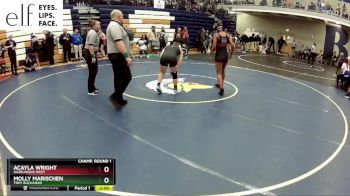 155 lbs. Champ. Round 1 - Acayla Wright, Hazelwood West vs Molly Marischen, Troy Buchanan