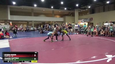 90 lbs Round 2 (6 Team) - Mason Mattevi, Gulf Coast WC vs Dysen Dixon, Rabbit WC