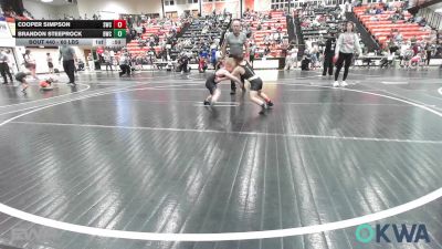 60 lbs Consi Of 4 - Cooper Simpson, Salina Wrestling Club vs Brandon Steeprock, Bartlesville Wrestling Club