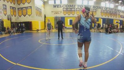 124 lbs Cons. Round 3 - Corinne Manis, Miami Palmetto Sr High vs Jada Williams, Mayhem Wrestling