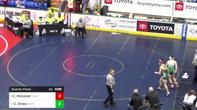 147 lbs Quarterfinal - Connor Messner, Cocalico vs Caleb Sines, Meyersdale